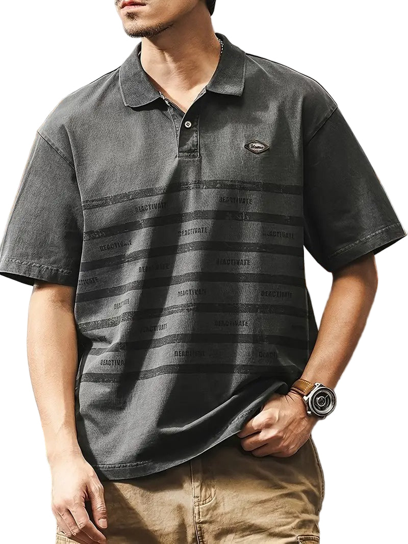 Męska Koszula z Kołnierzykiem i Paskami