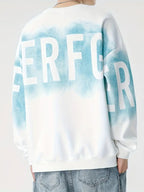 Męski Sweter z Grafiką z Okrągłym Dekoltem