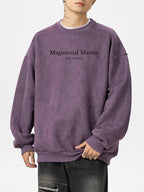 Męski Sweter z Nadrukiem Tekstowym